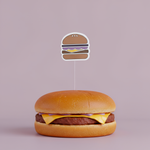 Load image into Gallery viewer, CupCake Topper -Burger- 30pcs
