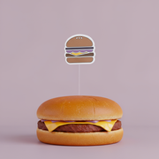 CupCake Topper -Burger- 30pcs