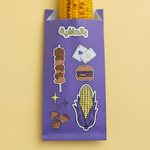 Load image into Gallery viewer, اكياس الشطائر الطويلة -شتاء ازرق- 50حبة
