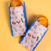 اكياس ورقية طويلة للشطائر -احب المدرسة- 50حبة