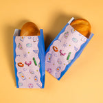 Load image into Gallery viewer, اكياس ورقية طويلة للشطائر -احب المدرسة- 50حبة