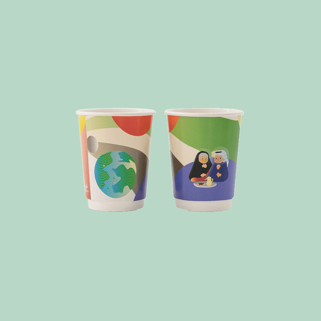 Double Paper Cups -UAE in Space 2- 24pcs - The Dana Store