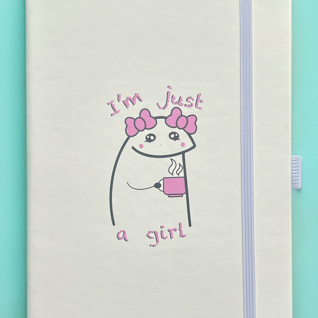 Notebook - White - I am Just a Girl