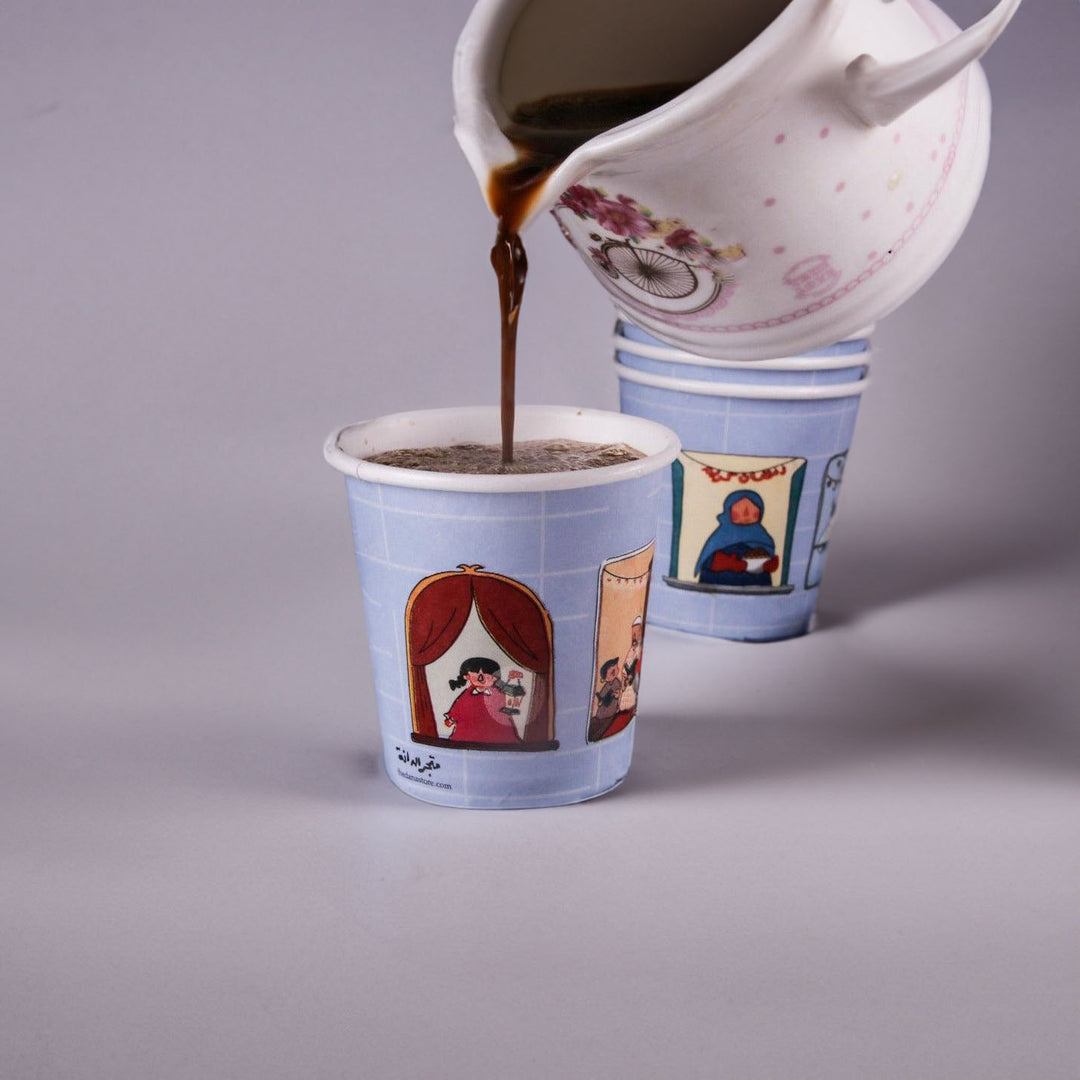 Qahwa Paper Cups -Ramadan Kareem- 25pcs - The Dana Store