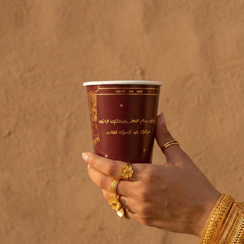 Emirati Women Day -Double Paper Cups -Oud- 25pcs