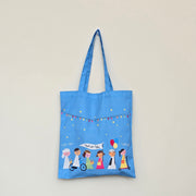 Big Tote Bag -Haq Allaila- Blue