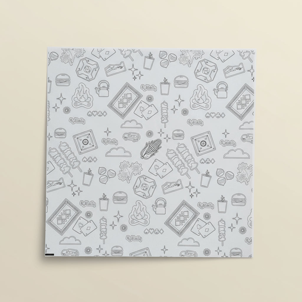 Sandwich Wrapping Paper -Blue Winter- 50pcs