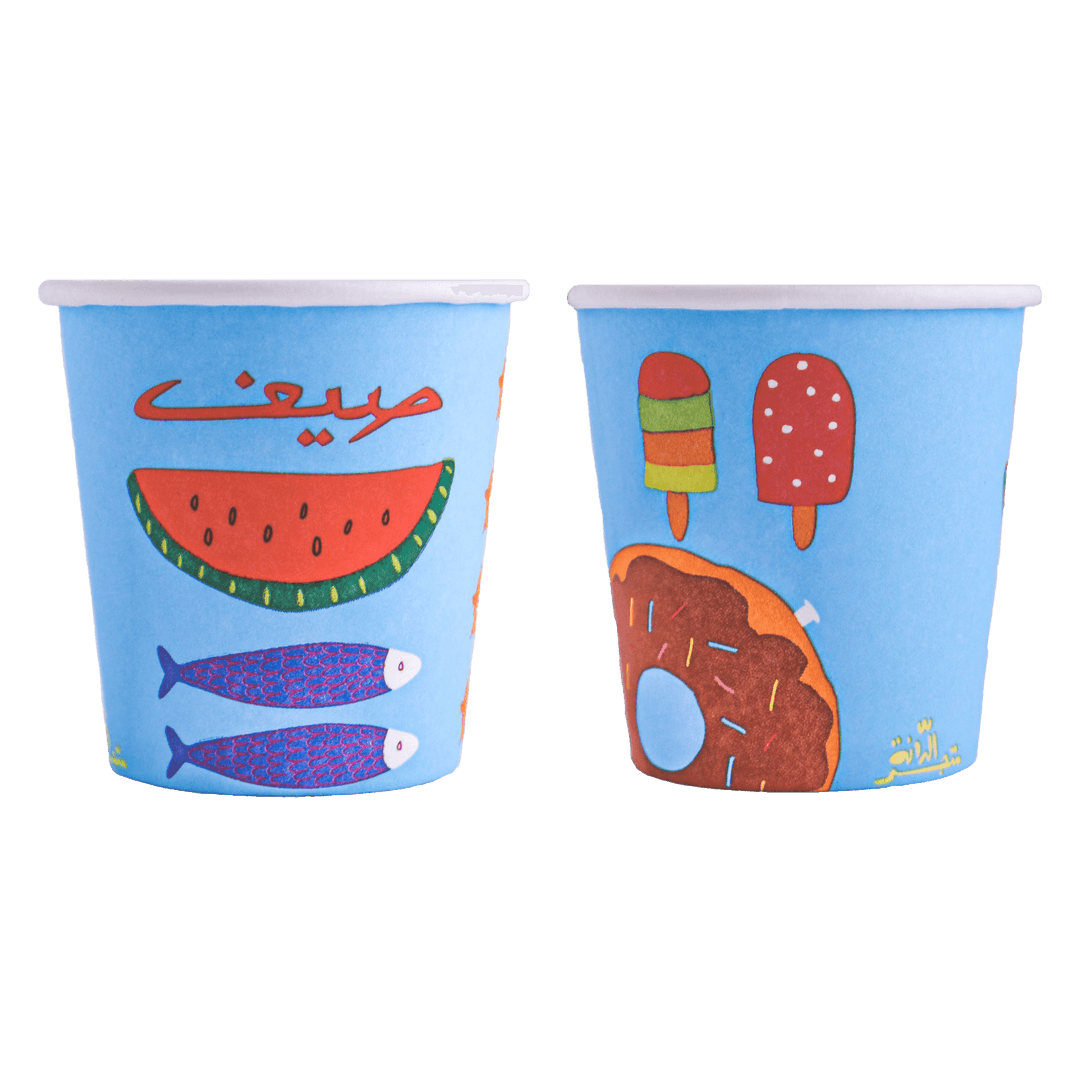 Paper Cups -Summer- 4Oz- 25pcs - The Dana Store