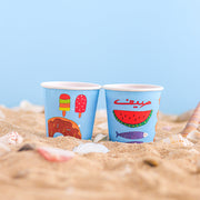 Paper Cups -Summer- 4Oz- 25pcs - The Dana Store